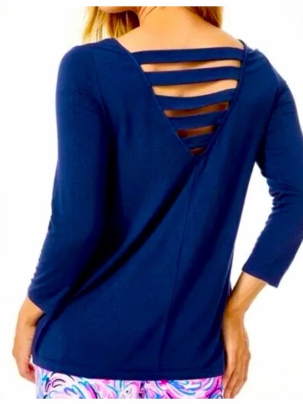 Lilly Pulitzer Ophelia top. Navy NWT